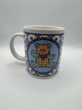 Studio Nova Multicolor Patchwork Teddy Bear Ceramic Coffee Mug